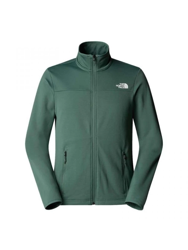 The North Face Men's Cedar Trail Grid Full Zip Fleece Jacket, Duck Green, XXL