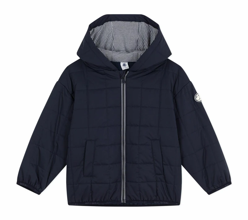 Petit Bateau Plain Children's Thin Down Jacket, Tuxedo, 5 Years