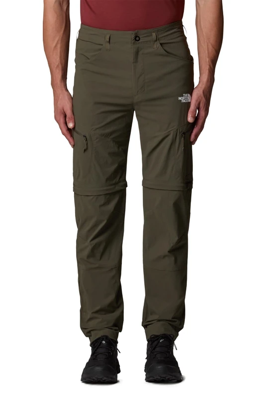 The North Face Men's Exploration Convertible Regular Tapered Reg Pants, New Taupe Green, 36