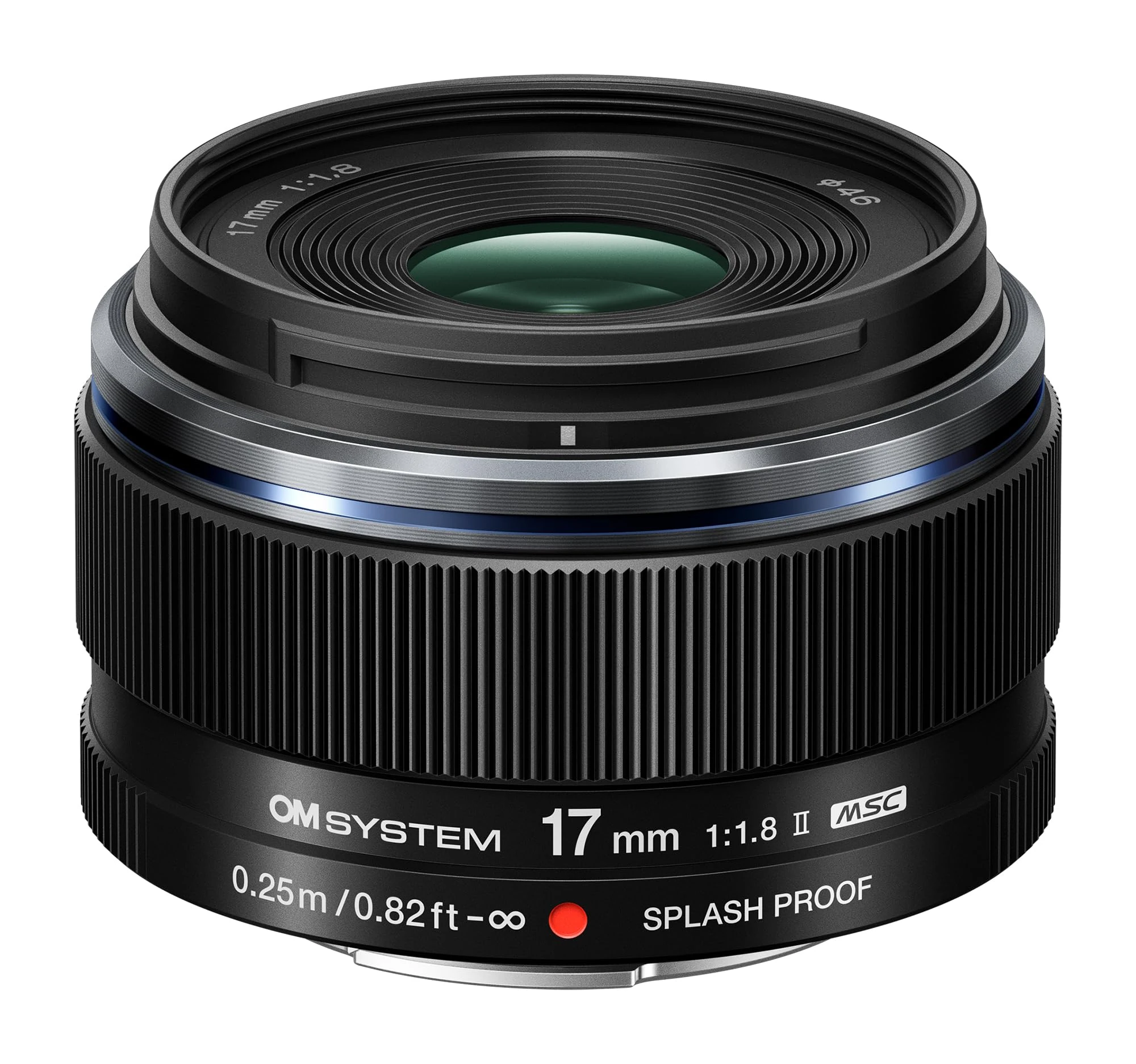 OM SYSTEM M.Zuiko Digital 17 mm F1.8 II Wideangle Lens, Fast Fixed Focal Length for Micro Four Thirds System Cameras (OM System, Olympus OM-D and PEN, Panasonic G-Series), Black