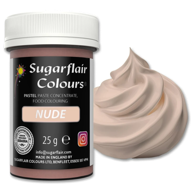 Sugarflair Food Colouring Paste Nude, Pastel Highly Concentrated Food Colouring for Buttercream, Sugar Paste, Royal Icing, Cake Decorations and More! Vibrant Colour Food Dye! - 25g