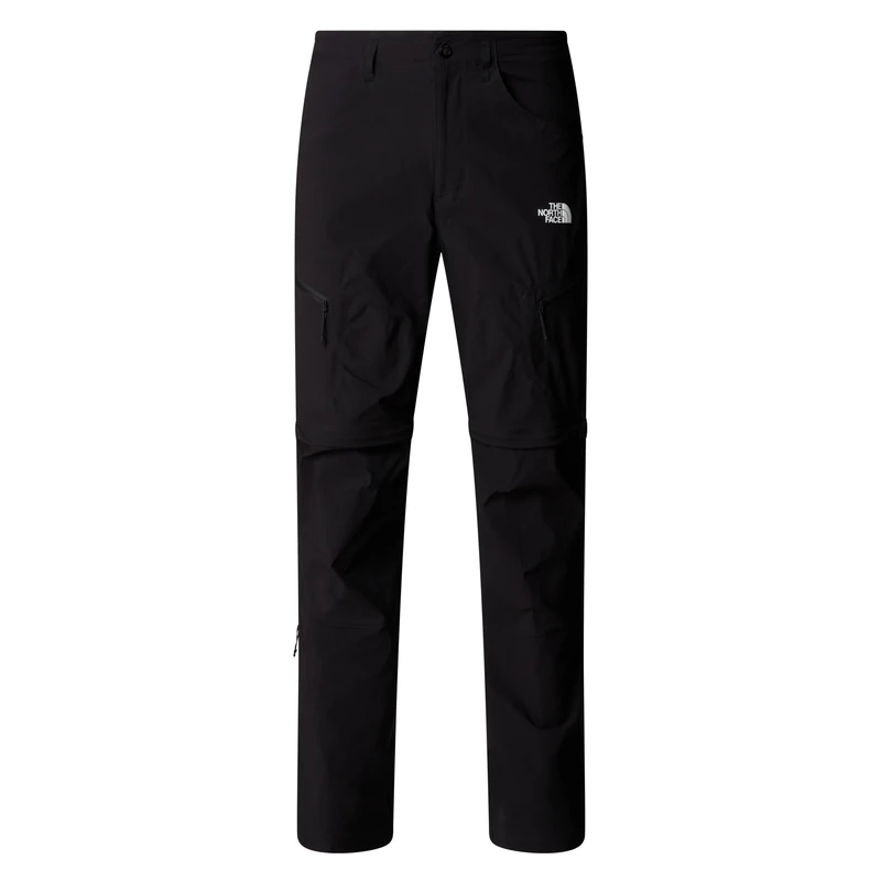The North Face Men's Exploration Convertible Regular Tapered Reg Pants, TNF Black, 28