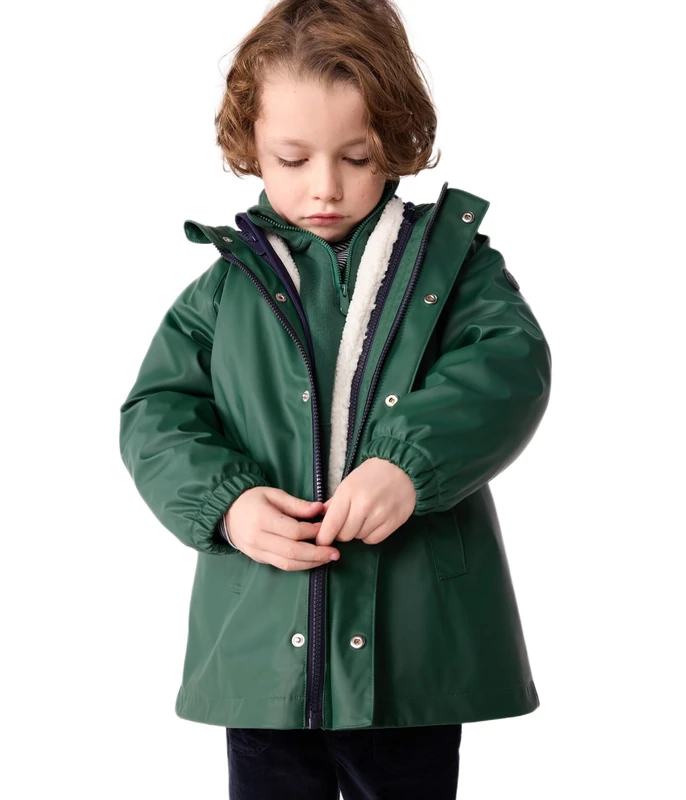 Petit Bateau Children's 3 in 1 Waxed, WILLOW/EVENING, 8 Years