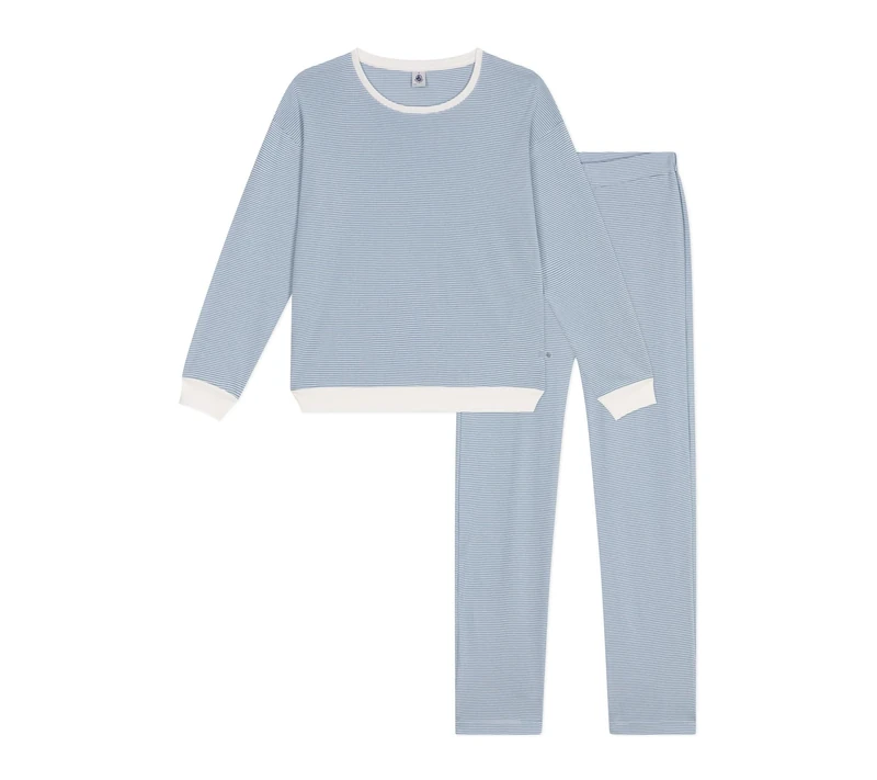 Petit Bateau Women's Nightwear, Adriatic/Marshmallow, M