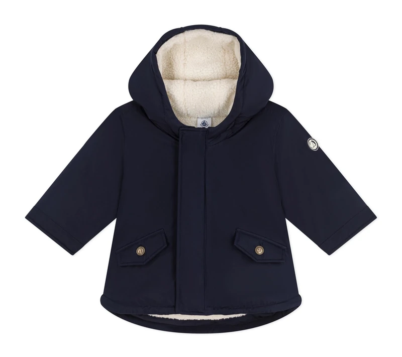 Petit Bateau Parka bébé mi-longue unie