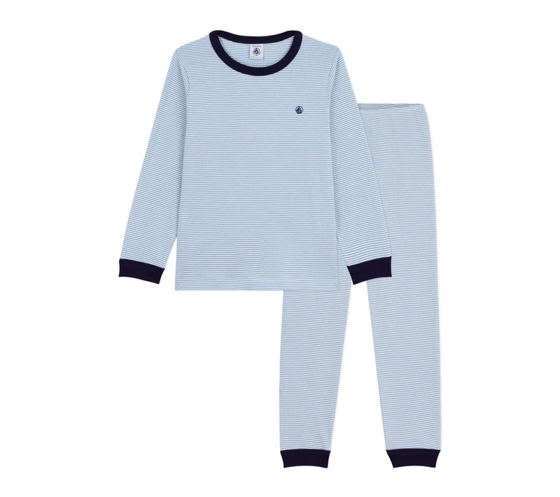 Petit Bateau Pyjama Enfant en Coton à Rayures