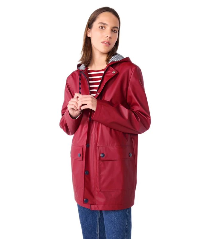 Petit Bateau Iconic Waxed Woman/Man, Amaranth, L