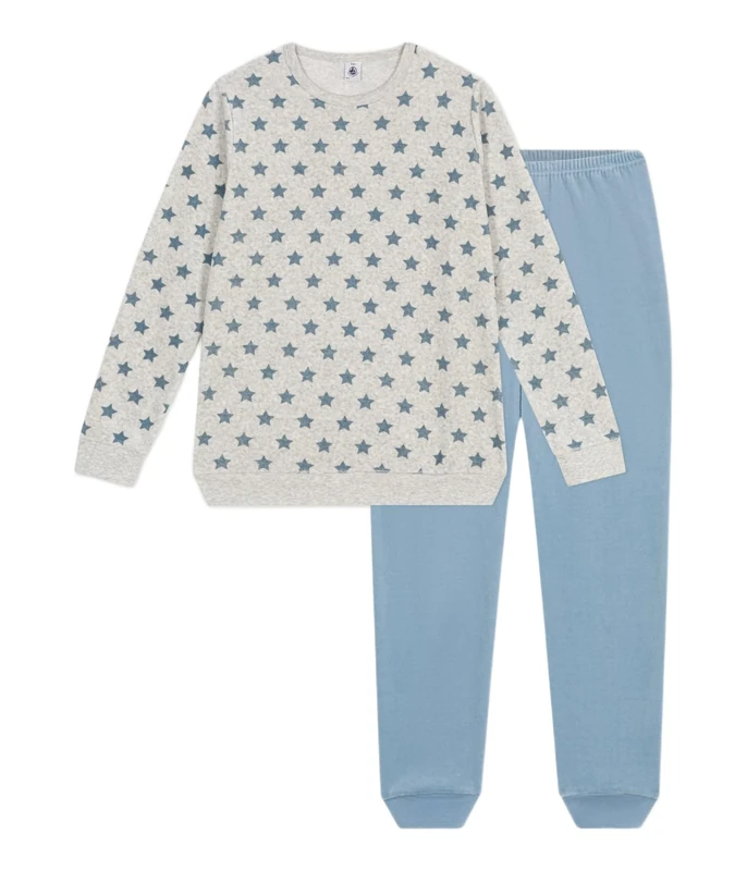 Petit Bateau Pyjama Enfant en Velours imprimé étoiles