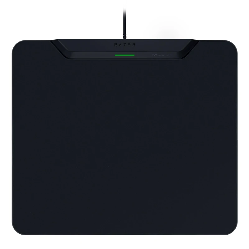 Razer HyperFlux V2 - Wireless charging mouse pad system for gaming mice - gaming mouse mat & charging puck (LED charging indicator, anti-slip rubber feet, auto-pairing) Black