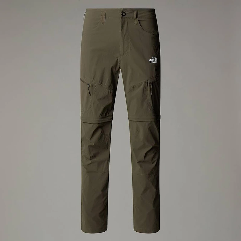 The North Face Men's Exploration Convertible Regular Tapered Reg Pants, New Taupe Green, 28