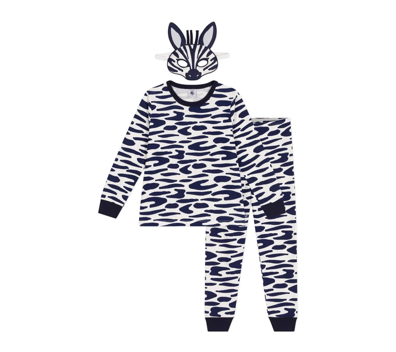Petit Bateau Kids Zebra Print Fancy Dress Pyjamas