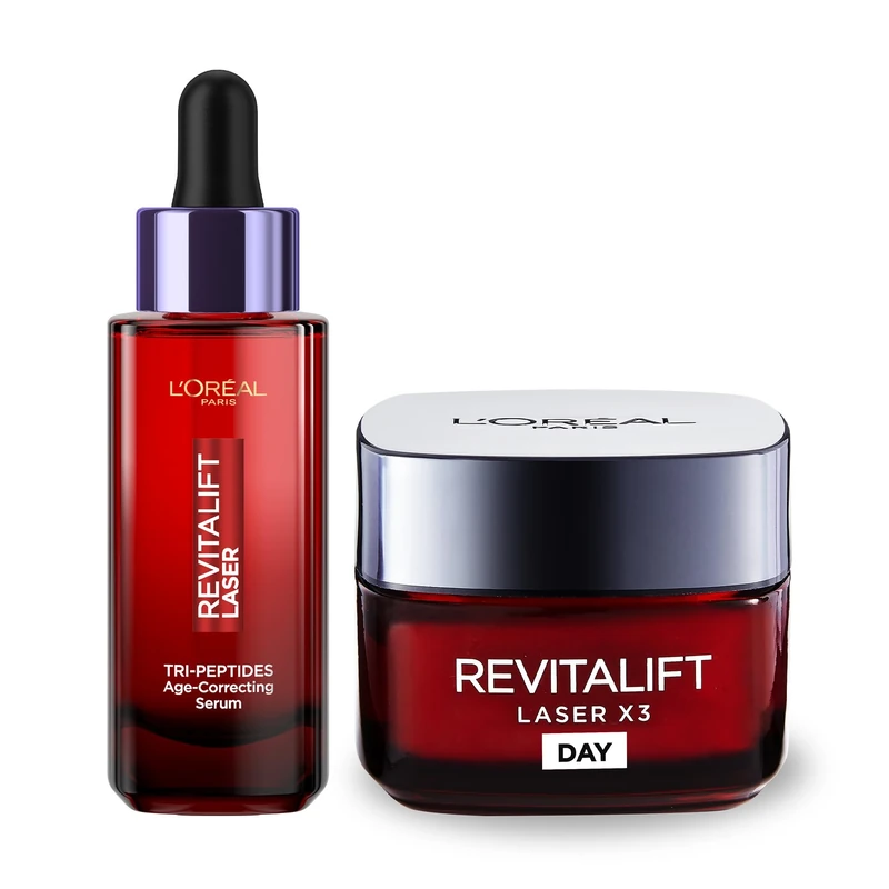 L'Oreal Paris Revitalift Laser Tripeptide Serum & Day Cream Bundle