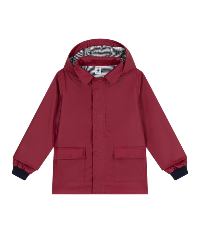 Petit Bateau Children's iconic raincoat, amaranth, 6 Years