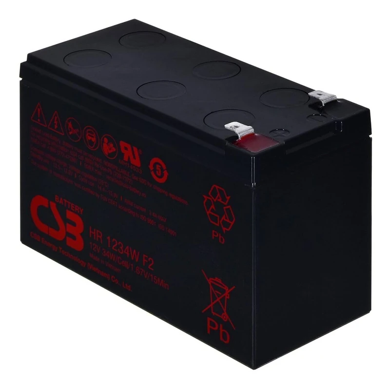 HITACHI CSB Battery for UPS HR1234WF2 9 Ah 12 V – EAN Brand: 5904006036078