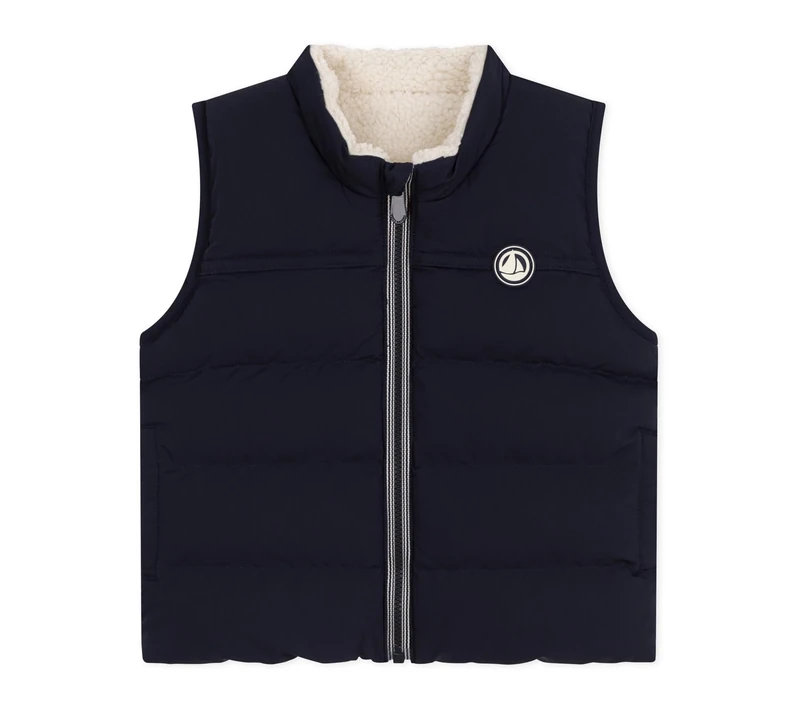 Petit Bateau Doudoune bébé sans manche réversible