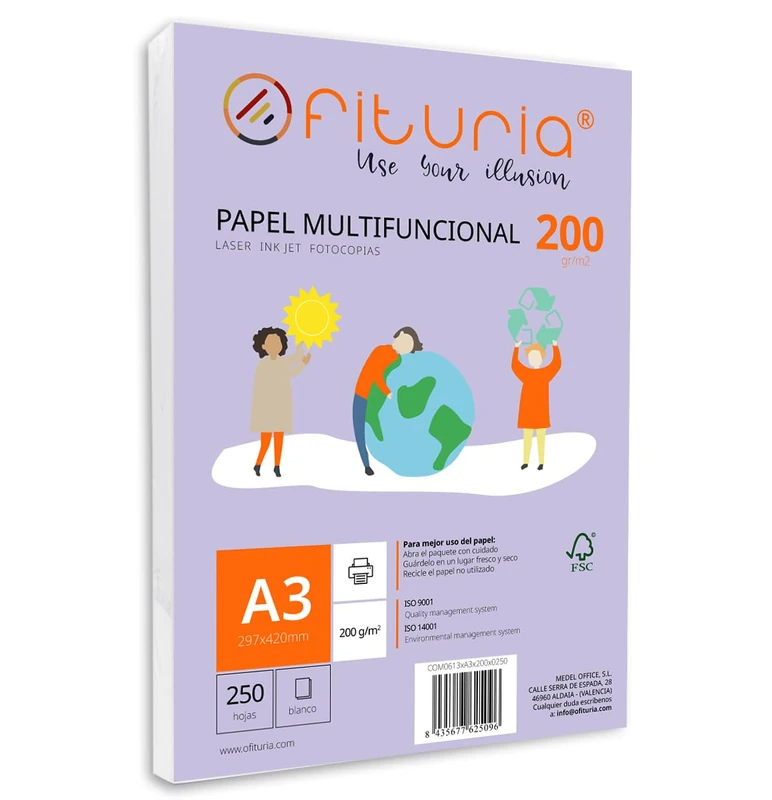 Ofituria A3 200g White Paper - 250 Sheets Multifunctional