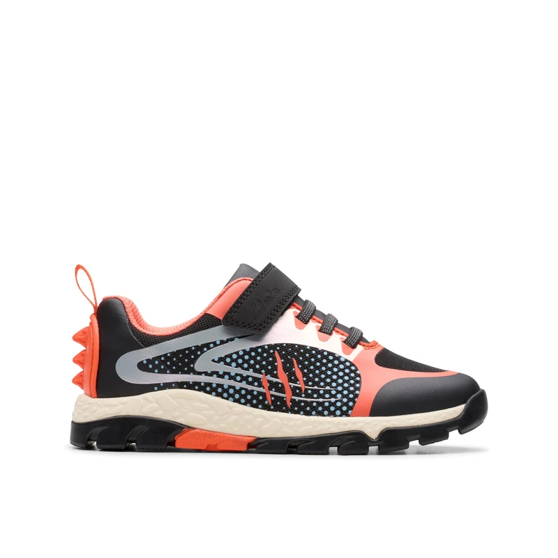 Clarks Steggy2 Fly K Childrens Black/Orange, 1