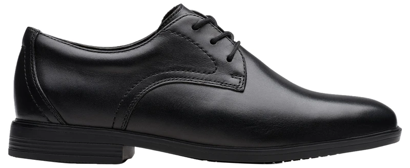 Clarks Jonwin Step Y Childrens Black Leather, 3.5 - Image 1