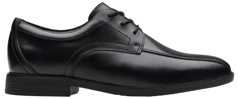 Clarks Jonwin Loop Y Childrens Black Leather, 5