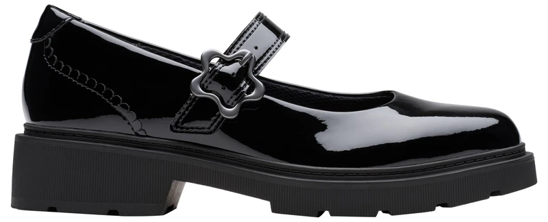 Clarks Eris Jane Y. Childrens Black Pat, 3