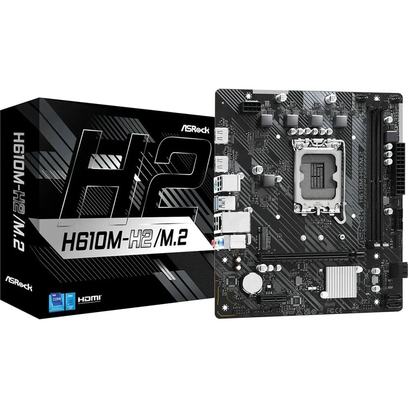 ASRock Motherboard H610M-H2/M.2 LGA 1700 Intel H610 - EAN Brand: 4710483946929