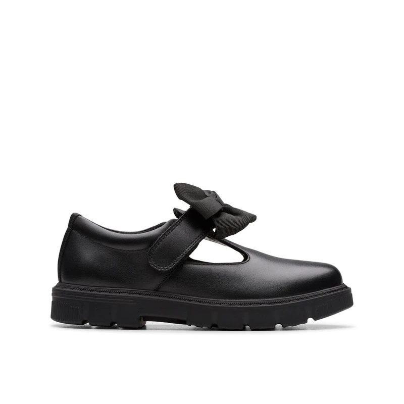 Clarks Lorcam Hope K. Childrens Black Leather, 2