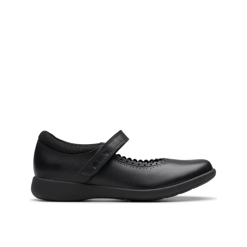 Clarks Etch Pure K. Childrens Black Leather, 11.5