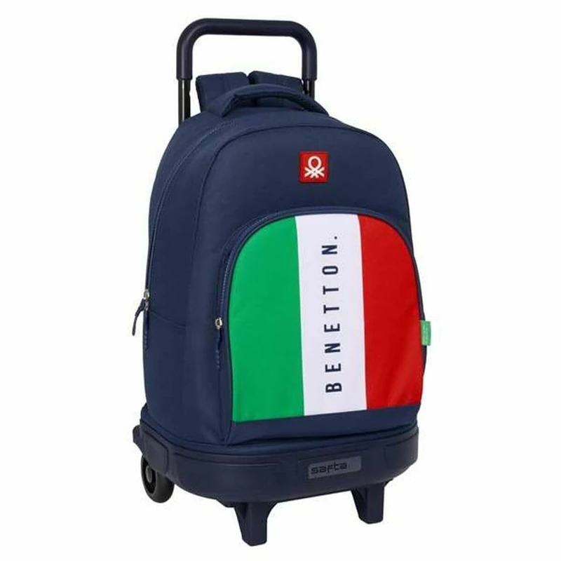 Safta Benetton Flag School Backpack Navy Blue 33 x 45 x 22 cm - Brand: Benetton - EAN: 8412688573981, multicoloured, One Size, SCHOOL