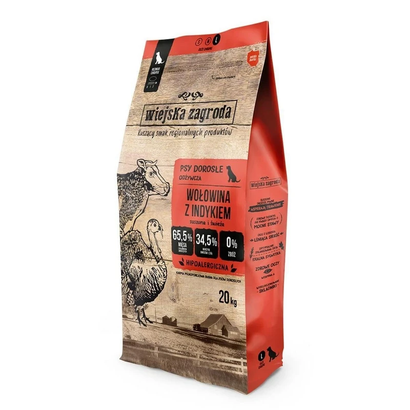 WIEJSKA ZAGRODA M Beef Feed 20 kg - Brand: WIEJSKA ZAGRODA - EAN: 5905342292760
