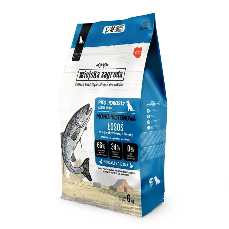 WIEJSKA ZAGRODA Monoprotein Salmon Salmon 6 kg - Brand: WIEJSKA ZAGRODA - EAN: 5905342296041
