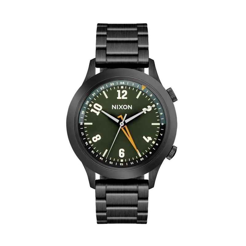 Nixon Drifter Men's Black Watch with Stainless Steel Strap, Water Resistance: 10 Bar, Case Diameter: 48 mm, A1422-5290-00, Black