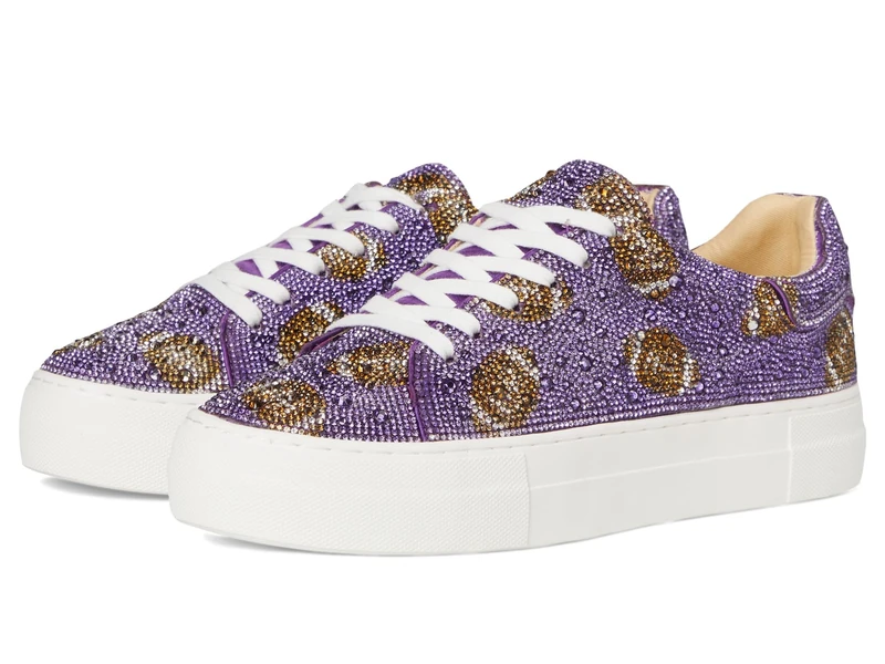 Betsey Johnson Women's Sidny Sneaker, Purple Football, 5.5 UK