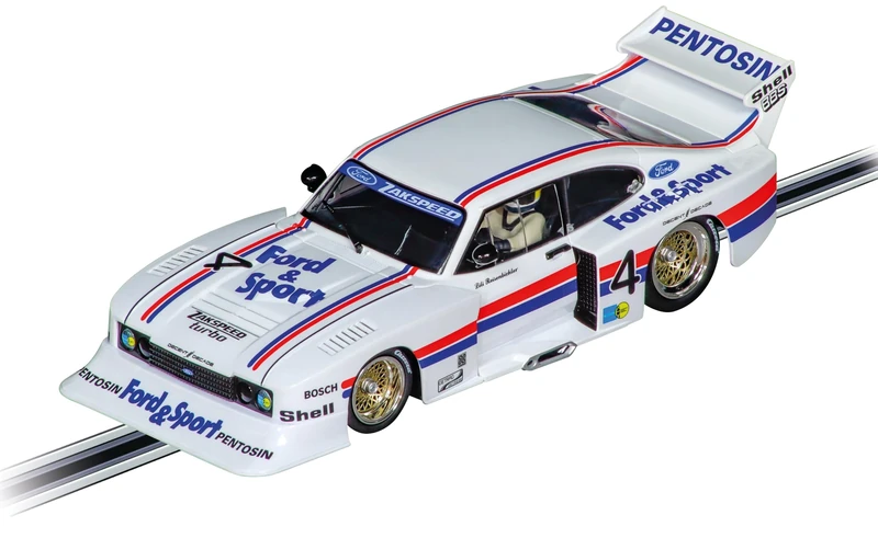 Carrera Digital 124 20023996 Ford Capri Zakspeed Turbo Lili Reisenbichler, No.4 1:24 Scale Slot Car With Working Front, Rear & Brake Lights Suitable For Ages 10 Years+