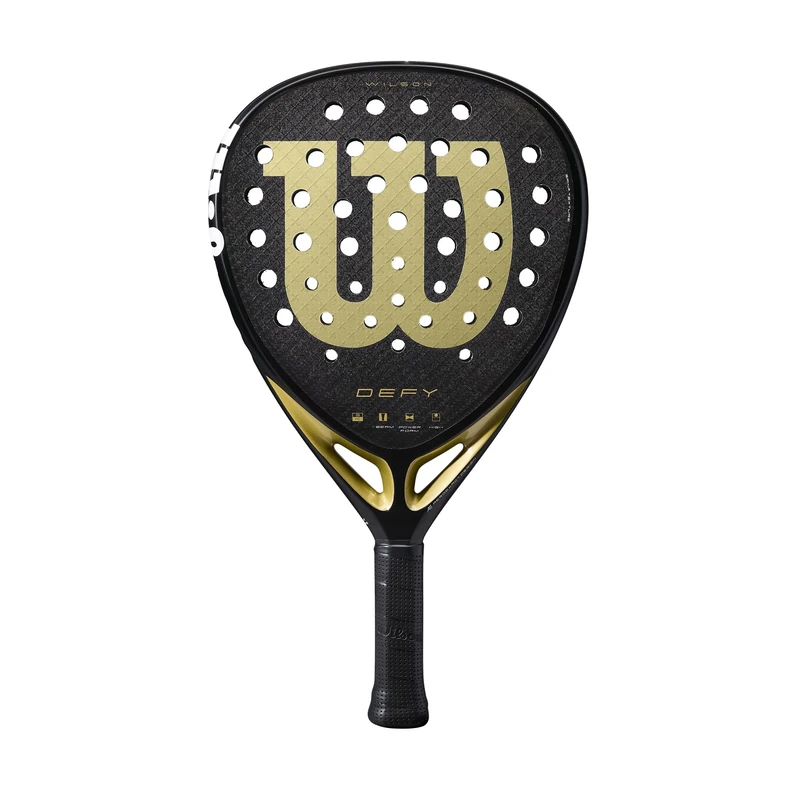 Wilson Defy V1 Padel Racket, Black/Gold