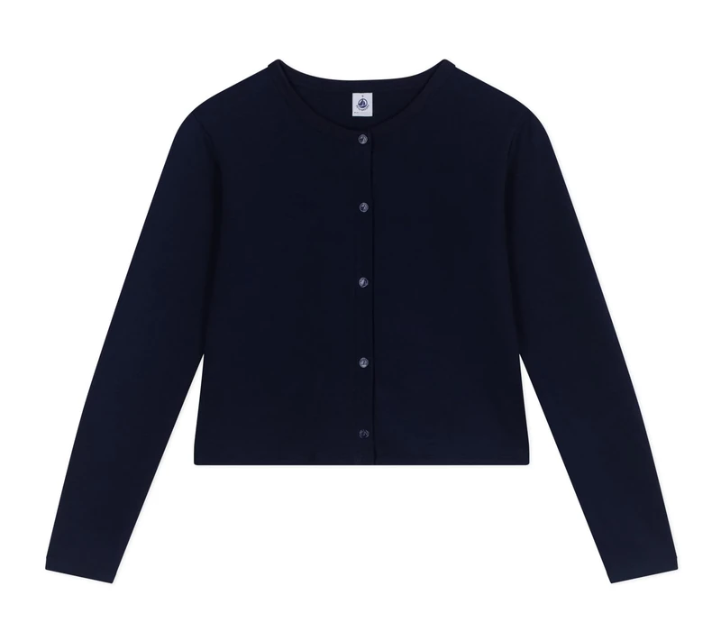 Petit Bateau Women's Plain Cotton Cardigan, Tuxedo, M