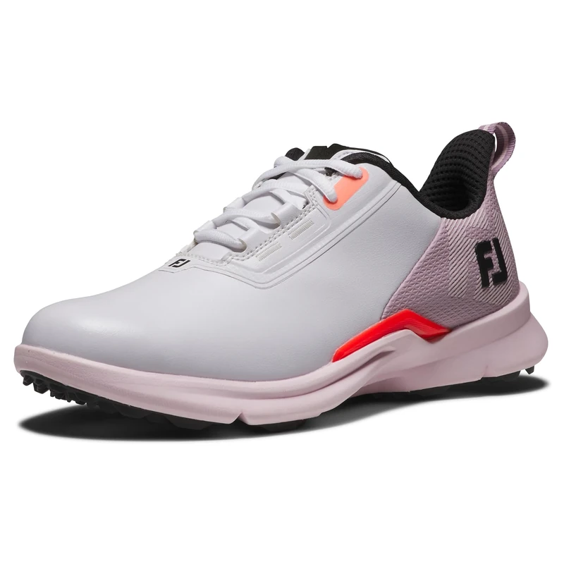 FootJoy Women's Fuel Golf Shoe, White/Pink/Coral, 7 UK Wide