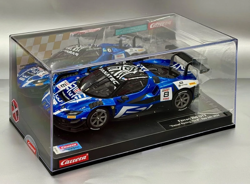 Carrera Digital 124 20023989 Ferrari 296 GT3 «Kessel Racing, No.8« 24H Spa 2024 1:24 Scale Slot Car With Working Front, Rear & Brake Lights Suitable For Ages 10 Years+