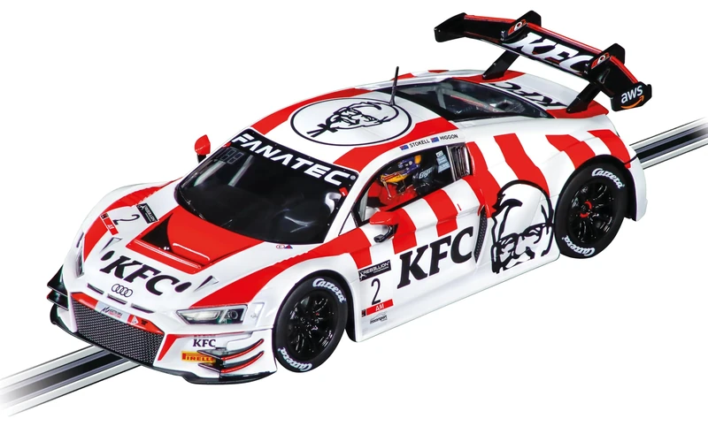 Carrera Digital 124 20023991 Audi R8 LMS GT3 evo II KFC Racing, No.2 1:24 Scale Slot Car With Working Front, Rear & Brake Lights Suitable For Ages 10 Years+