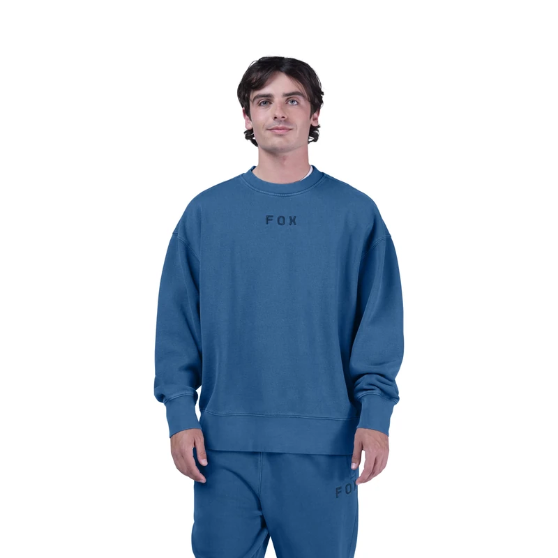 Blüff Fox Wordmark Oversized Fleece Crew Twilight L - Image 1