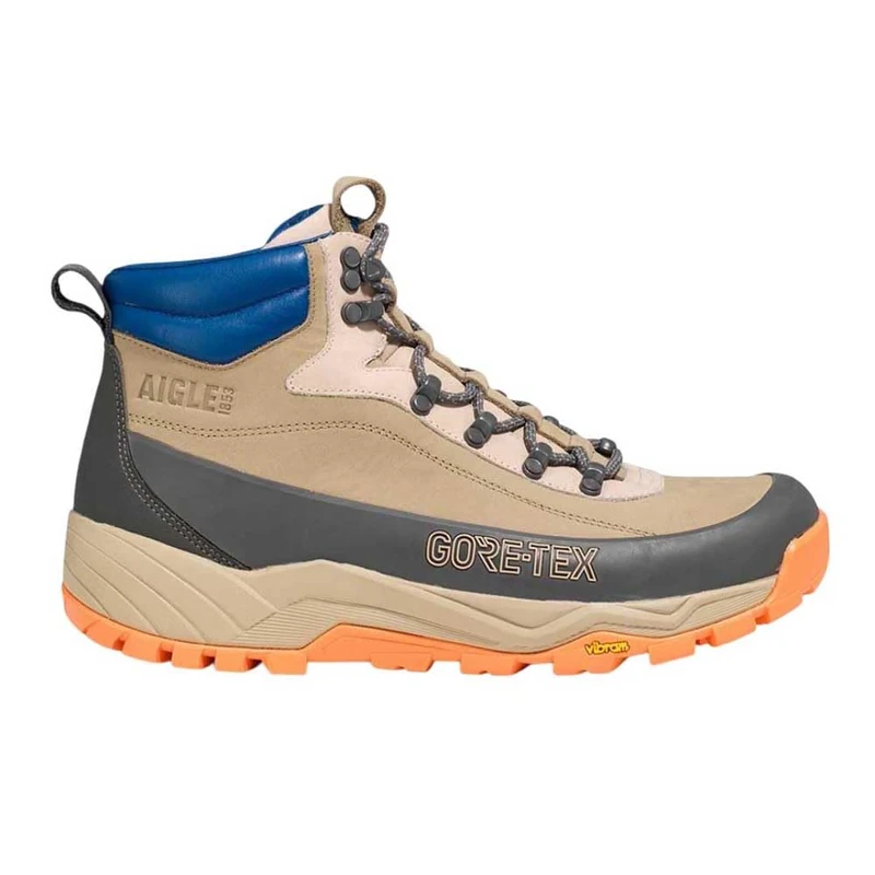 Aigle Men's Overtrack Hiking Boot, Grey Orange, 9.5 UK