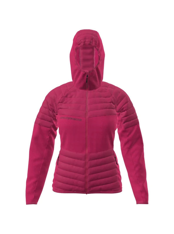 Rock Experience Women's Blackstone Hoodie Hybrid Woman Jacket Technical Windbreaker, Red, M