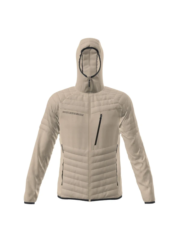 Rock Experience Men's Blackstone Hoodie Hybrid Man Jacket Technical ANTIVENT, Beige/Black, XL
