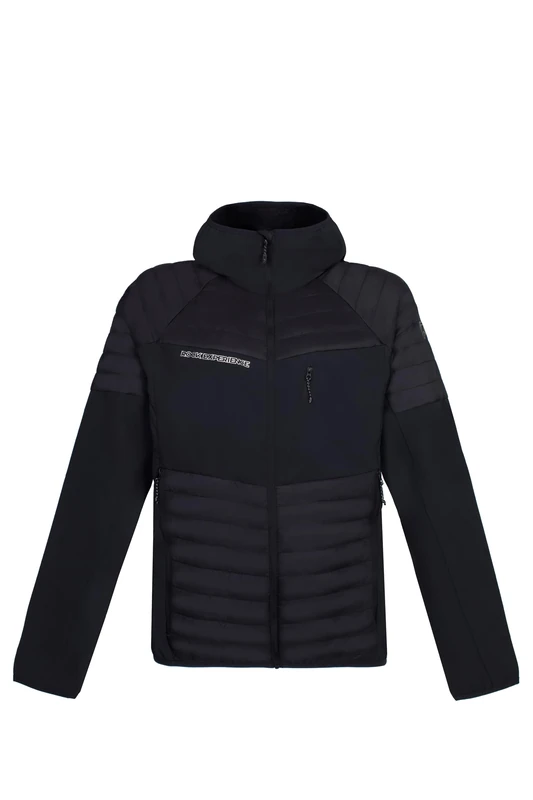 Rock Experience Men's Blackstone Hoodie Hybrid Man Jacket Technical ANTIVENT, Black/White, M