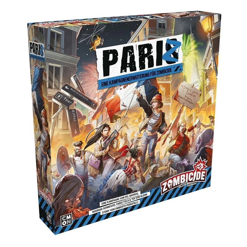 CMON, Zombicide 2nd Edition - PariZ Expansion, Connoisseur Game, Dungeon Crawler, 1-6 Players, Ages 14+, 60 Minutes, German