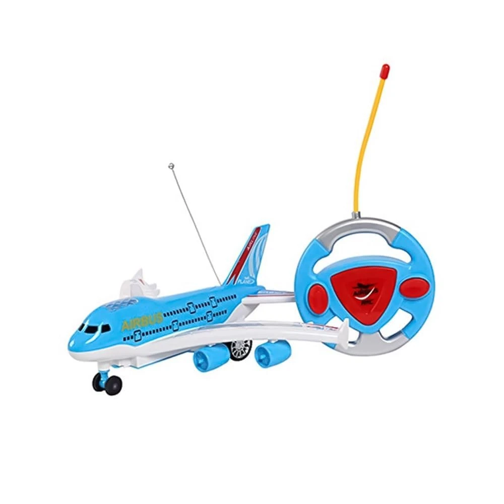 MIXEL RC Airplane Toy, High-Speed Action, Vibrant Colour, Eye Catching Colour, LED Light And Music, Portable And Lightweight, Promote Creativity And Imagination, (Blue)