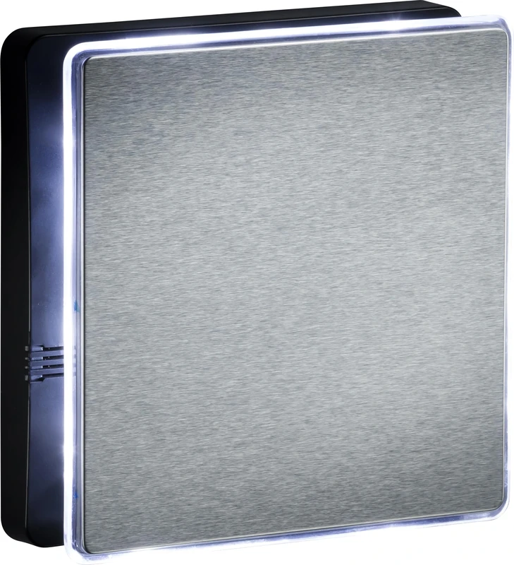 Knightsbridge IP45 100mm/4 inch LED Backlit Extractor Fan with Overrun Timer - Steel