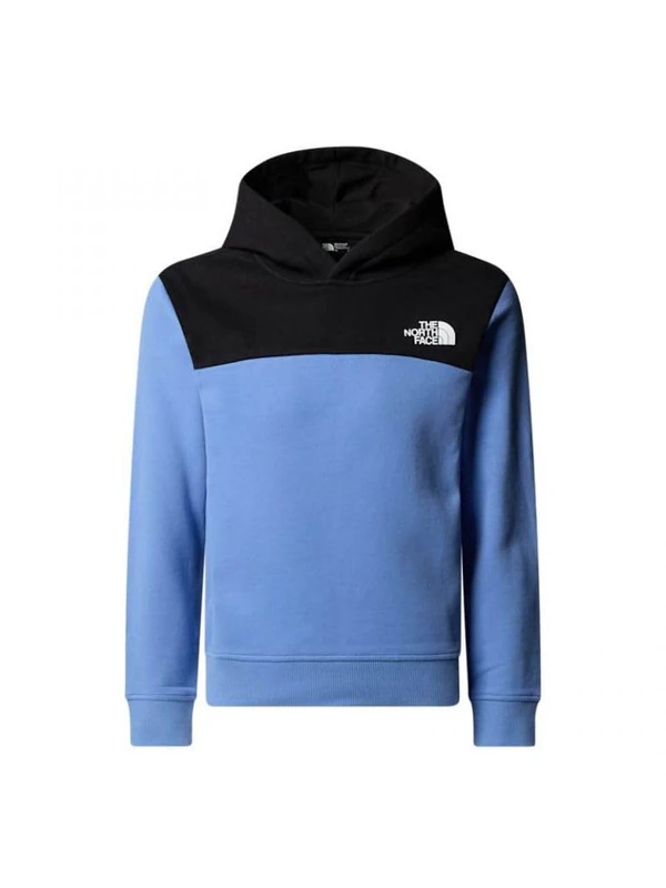 The North Face Girl's Back Logo Relaxed Hooded Sweatshirt, Virtual Blue, 10 Years