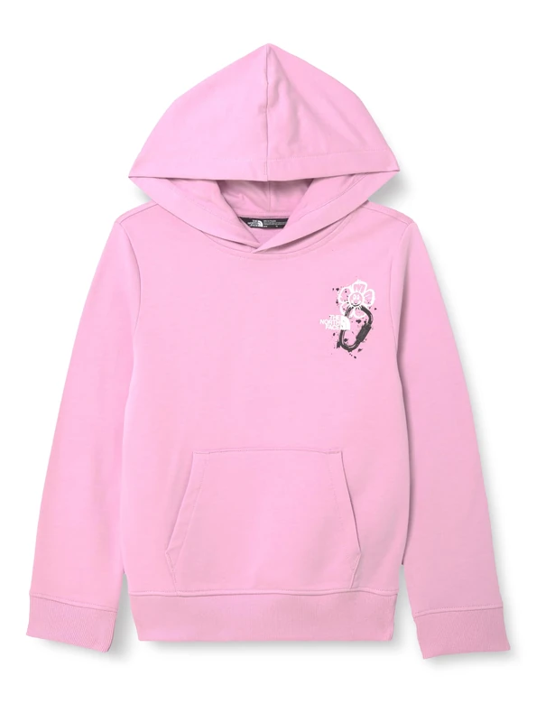 The North Face Girl's Graphic Relaxed Hooded Sweatshirt, Cyber Pink, 14/16 Years