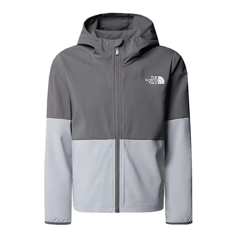 The North Face Boys On The Trail Full Zip Hooded Jacket, Smoked Pearl/High Rise, 7/8 Years