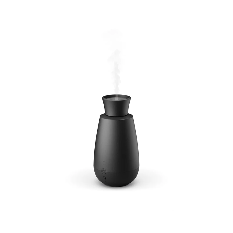 Stadler Form Aroma Diffuser Ella Intelligent Fragrance Spray System for Essential Oils, No Water, No Heat, Intense Fragrance, Wireless, Light Sensor, Easy to Use, Black